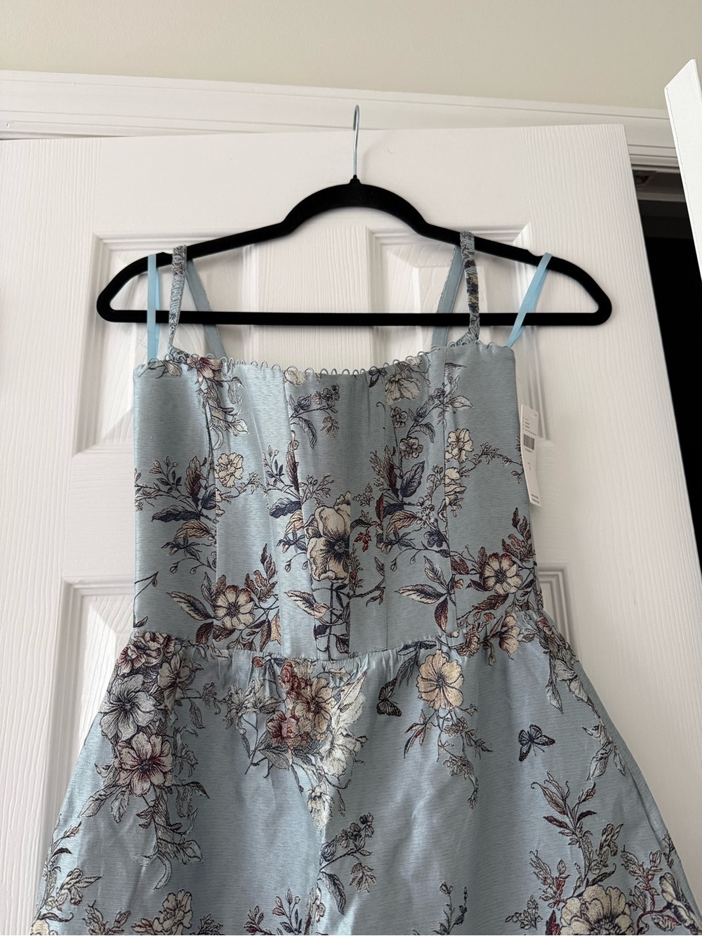 V. Chapman Cherie Light Blue Lilibet Brocade Corset Maxi Dress NEW with tags - Picture 3 of 9